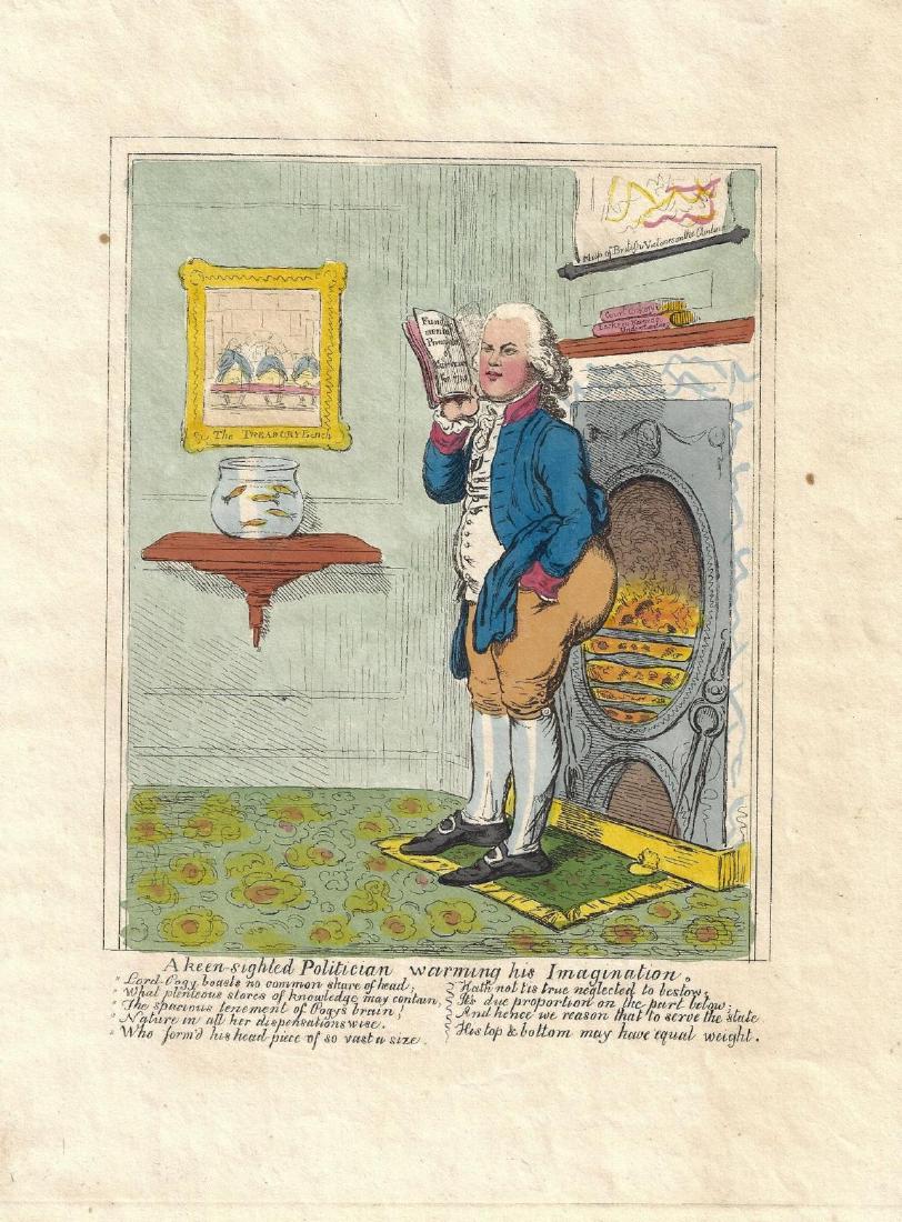 c1820 Hand Colored Political Cartoon James Gillray (1 of 1)