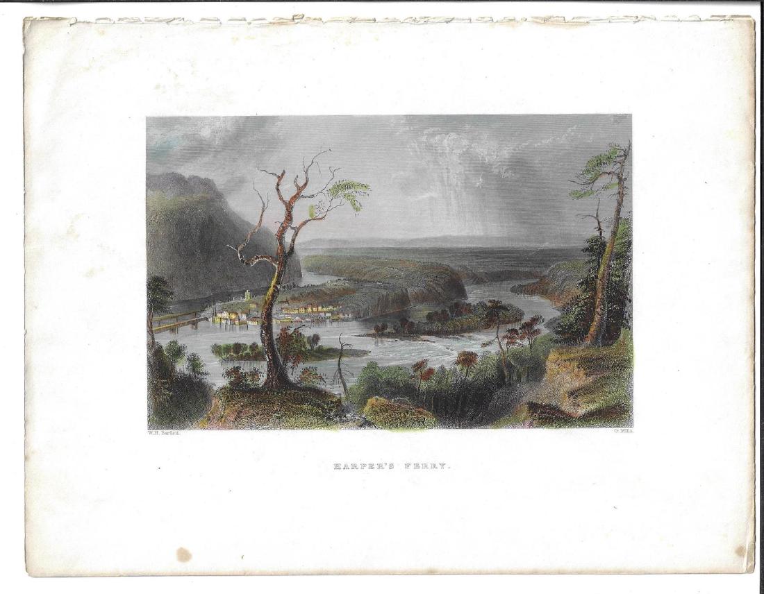1840 Bartlett Hand Colored Harper's Ferry (1 of 1)