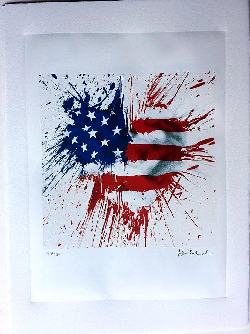 Mr. Brainwash - Moment of Silence 2018: MR. BRAINWASH, after Graffiti Art/StreetArt. Lithograph. Edition: 53/150. Comes with Signed COA card of the Publisher. Signature imprimée. Hand numbered. . Dimension: 38,5x28 cm. Material:Paper Arche