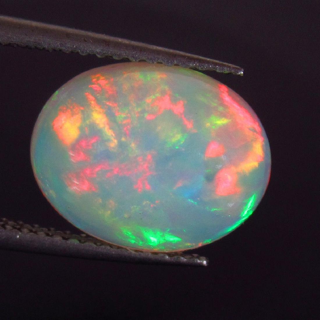 3.45 Ct Genuine Ethiopian Multi-Color Fire Opal Oval (1 of 3)