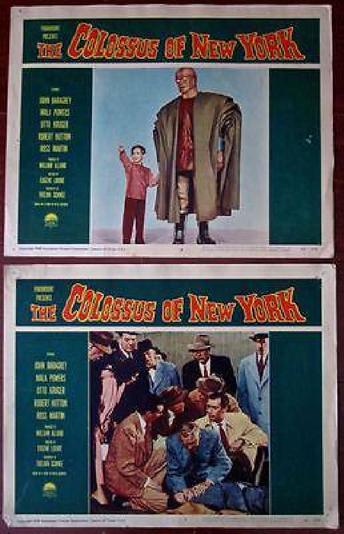 THE COLOSSUS OF NEW YORK -ORIGINAL 1958 LOBBY CARD #1/8: DescriptionTHE COLOSSUS OF NEW YORK Â– ORIGINAL 1958 LOBBY CARD #1/8 POSTER Â– ROBOT MONSTER!! Original 1958 Lobby Card Movie Advertising posters (11? x 14?) Poster has multiple corner & border 