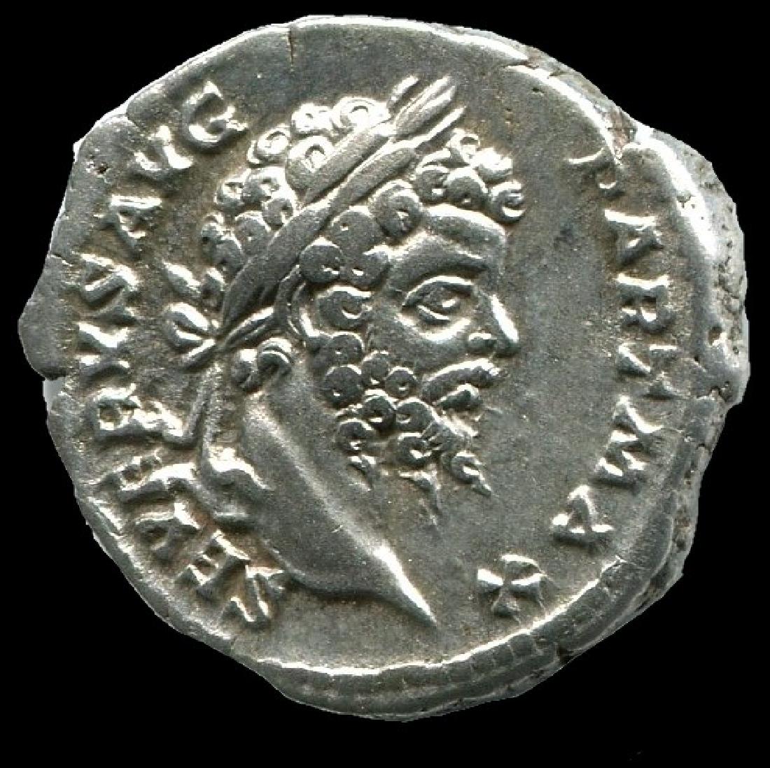SEPTIMIUS SEVERUS AR Denarius 193-211 AD Veiled Severus (1 of 3)
