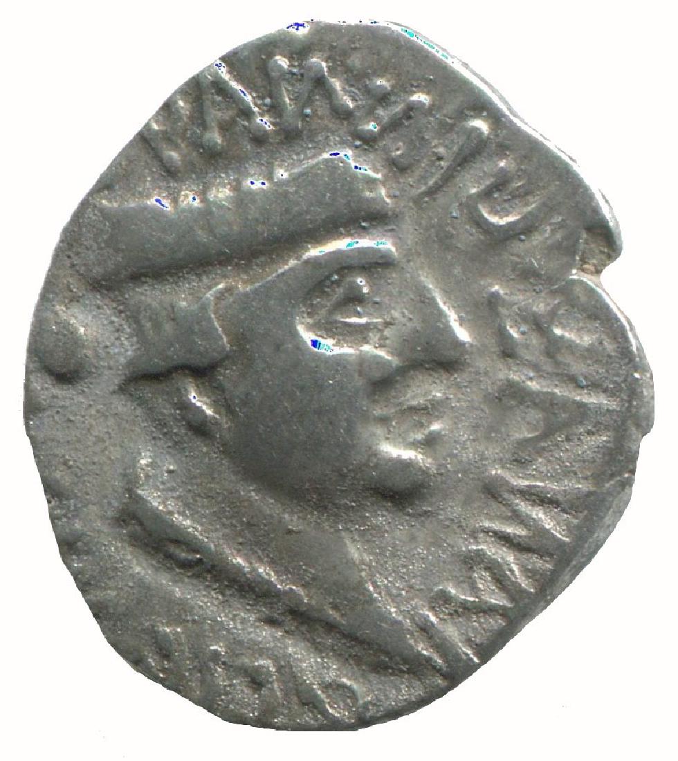 INDO-SKYTHIANS WESTERN KSHATRAPAS King NAHAPANA AR: 450 BC-100 AD;Silver; Reserve: $25.00 Shipping: Domestic: Flat-rate of $15.00 to anywhere within the contiguous U.S. International: Flat-rate of $15.00 to anywhere in the world. Combined shipping: Shi
