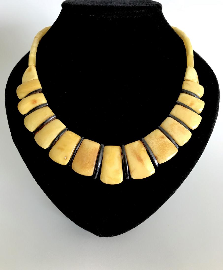 Baltic amber cut wide collar - Cleopatra's necklace (1 of 9)