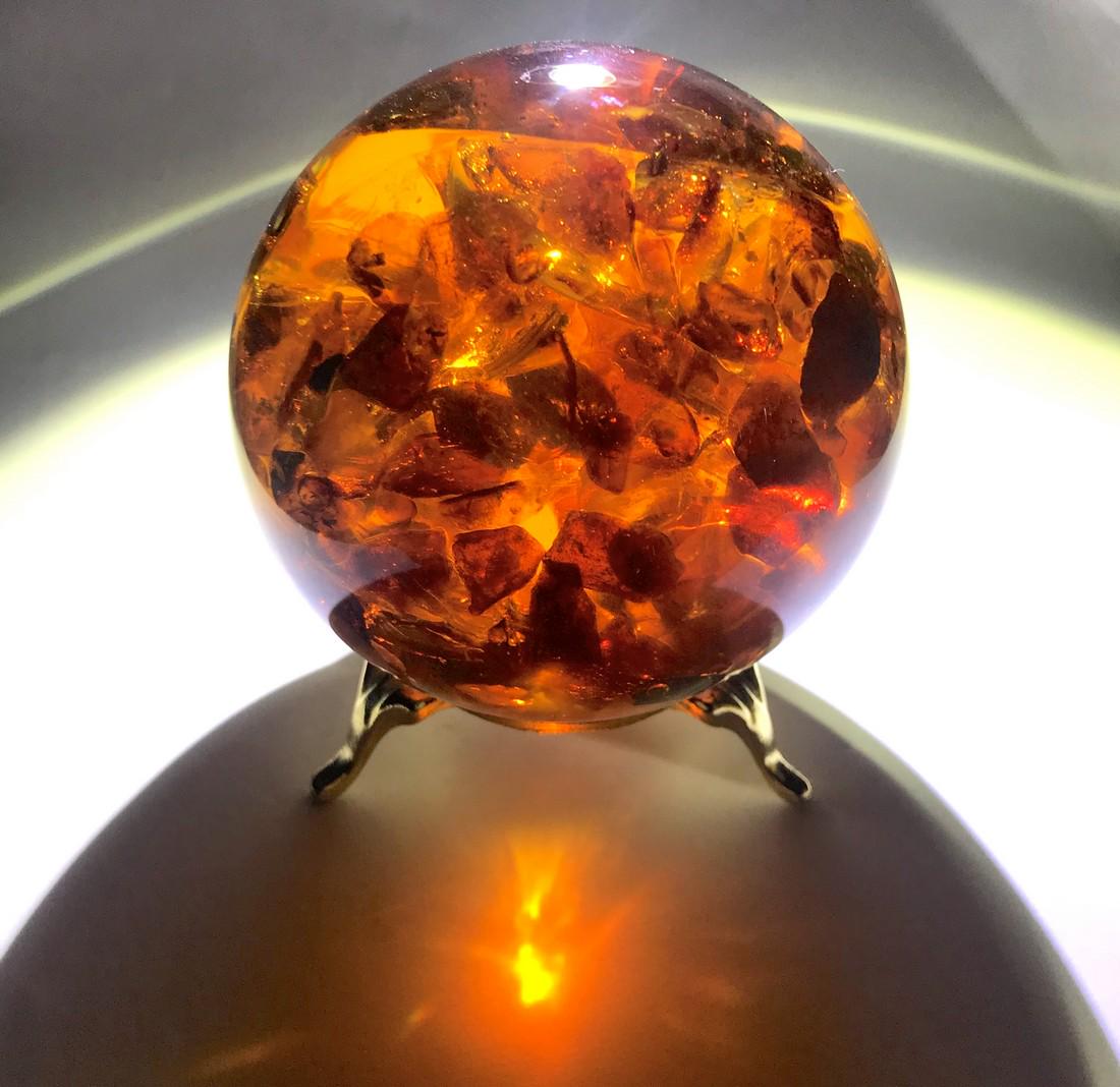 Baltic amber ball sphere 73mm 252 gr (1 of 6)