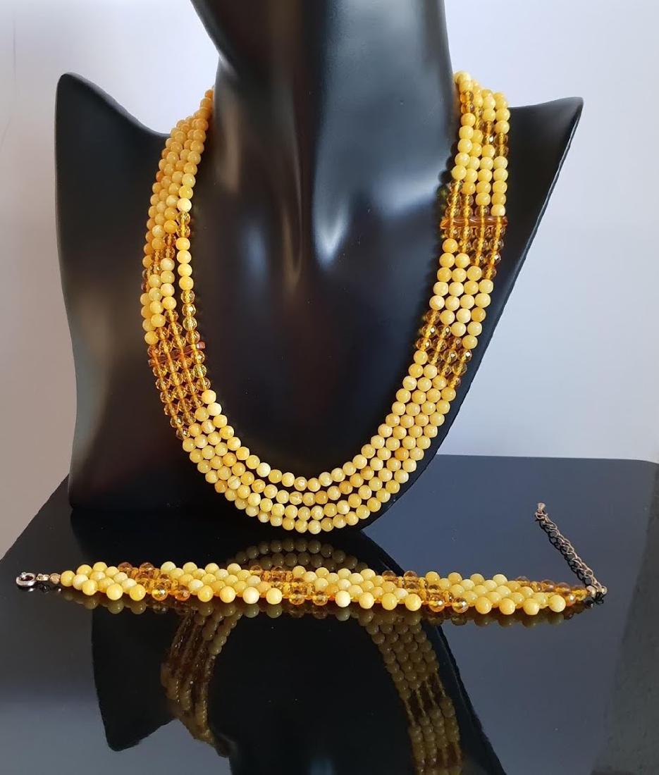 Bracelet & Necklace Natural Baltic Amber Sterling (1 of 5)