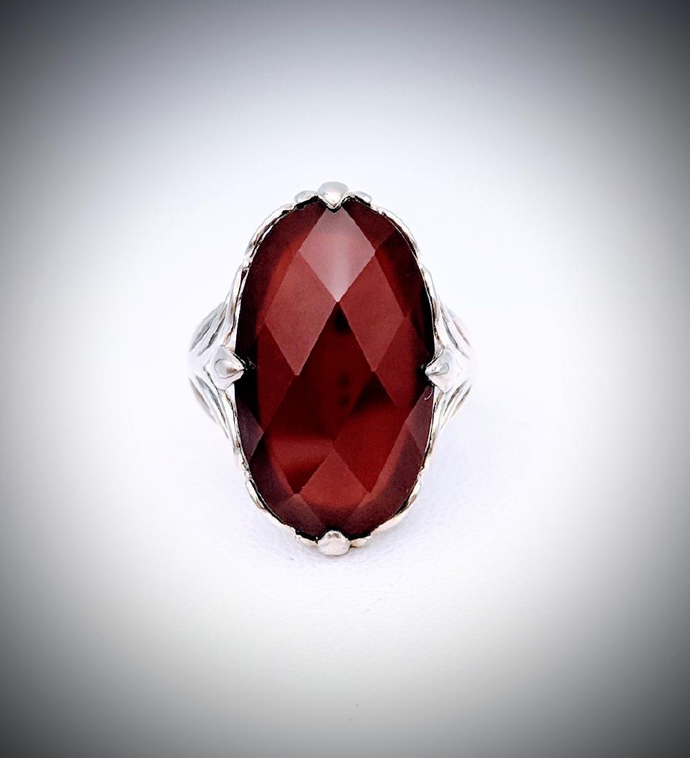 Sterling Silver Vintage Designed Oval Carnelian Ring Sz: Item: Sterling Silver Vintage Designed Oval Carnelian Ring Sz 7 Brand: Jean Lin Collection Metal Purity: 925 Sterling Silver Gemstones: Carnelian Carat Weights: 1 Carnelian at 21.8×12.8mm. Size / Dim