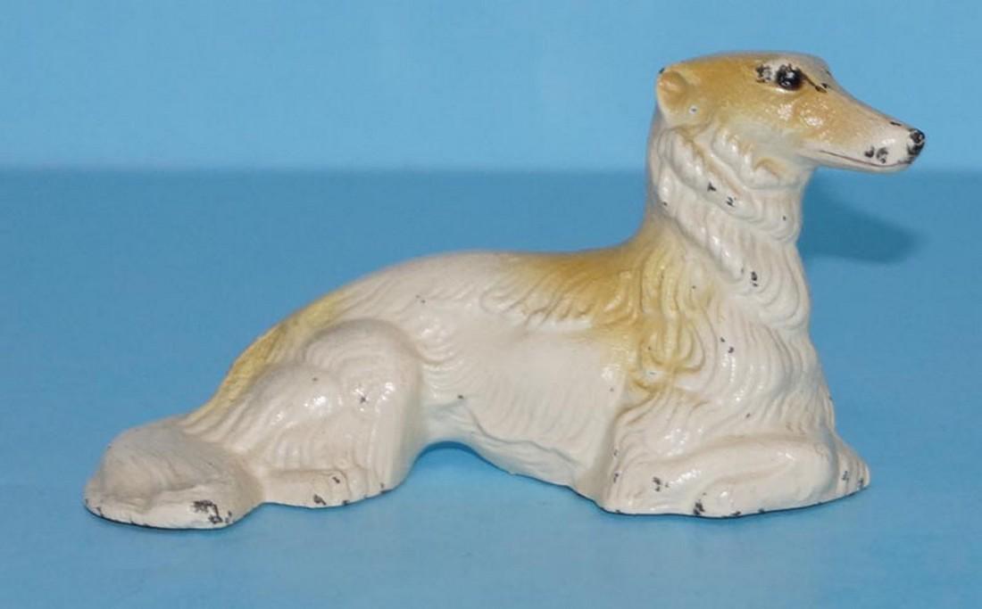 Borzoi Afghan Dog Cast Iron Hubley Paperweight (1 of 3)