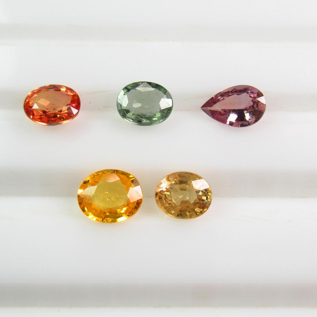 2.57 Ctw Natural 5 Ceylon Fancy Sapphire Mixed Lot (1 of 2)