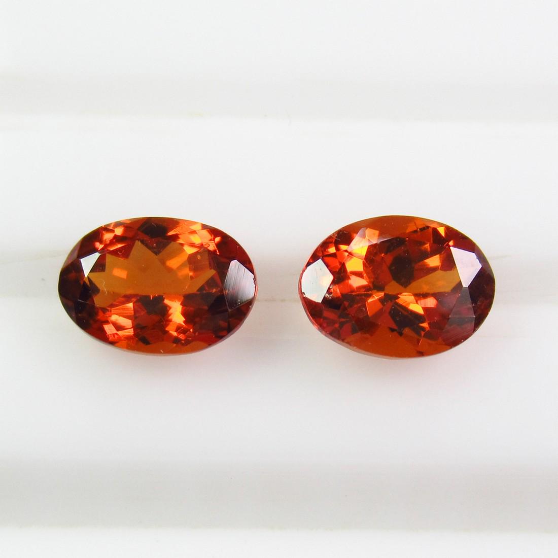 1.71 Ctw Natural Spessartite Garnet Oval Pair (1 of 3)