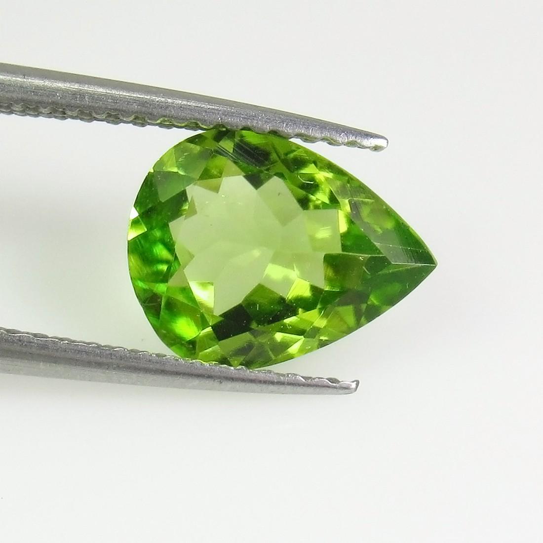 2.01 Ct Genuine Pakistan Peridot Pear Cut (1 of 2)