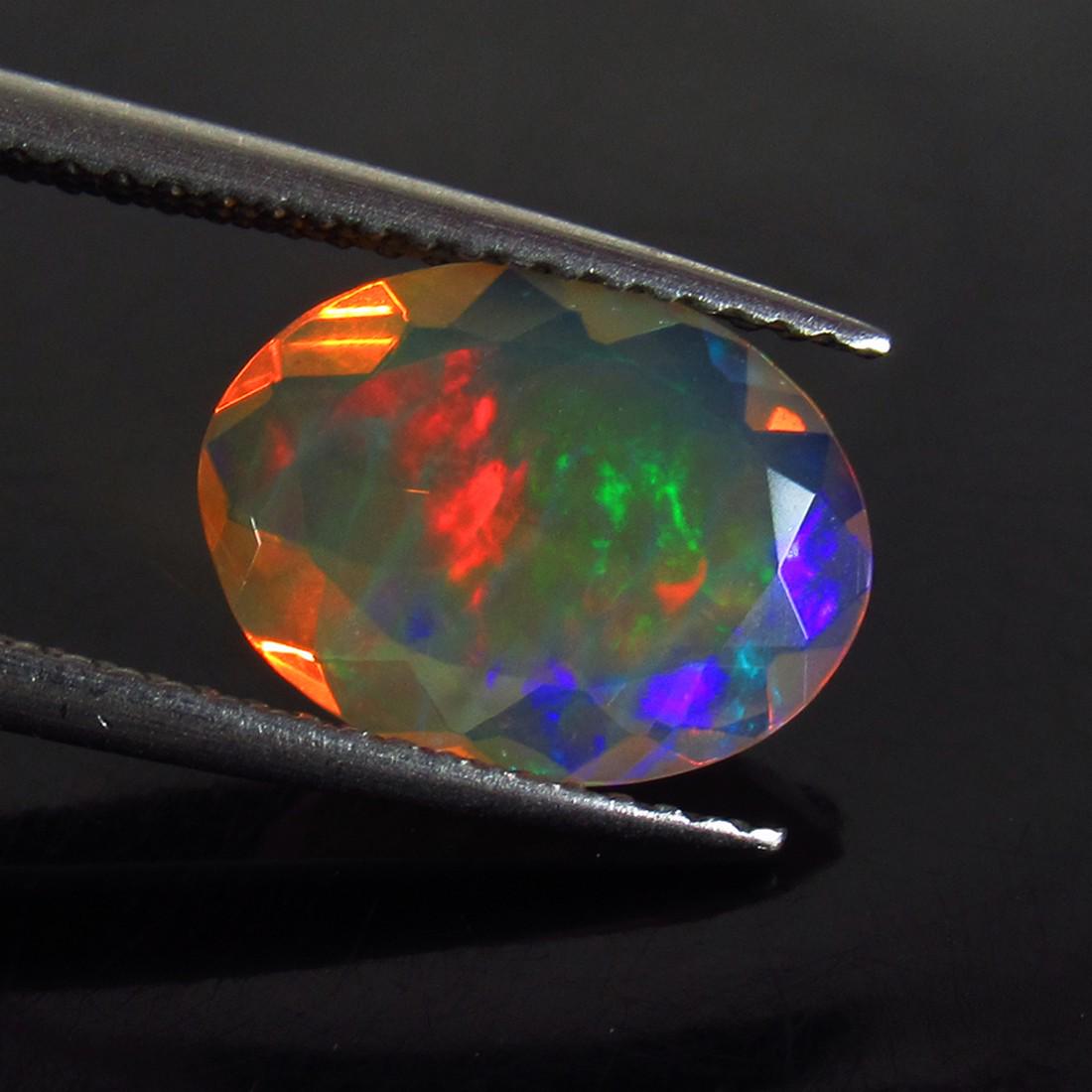 1.55 Ct Genuine Ethiopian Faceted Opal Oval cut (1 of 2)
