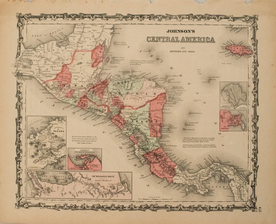 1861 Johnson Map of Central America -- Johnson's (1 of 2)