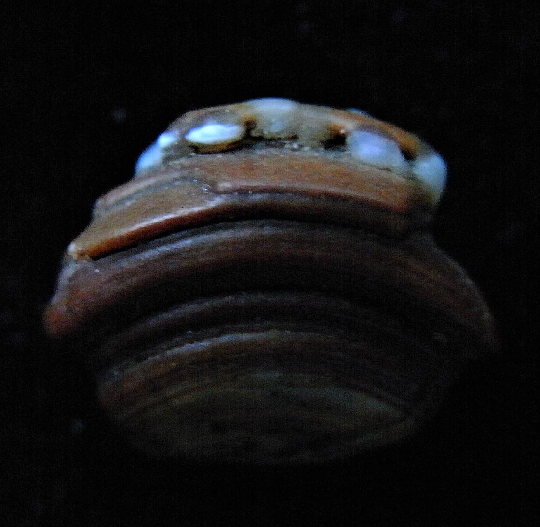 AMAZING EYE AGATE - 100% NATURAL: Title: AMAZING EYE AGATE - 100% NATURAL Origin: Alashan Area, Inner Mongolia, China Size: 1.4x1.2x1 cm / 2 gram small but pretty eye agate with amazing shape and great colors. sculptured by wind and s