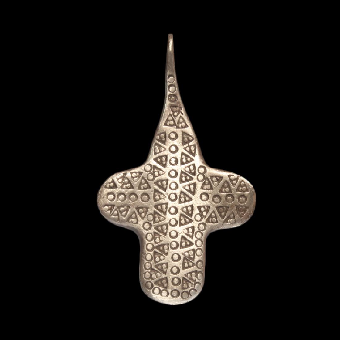 Viking Silver Cross Pendant, c. 10th-12th Century A.D. (1 of 4)