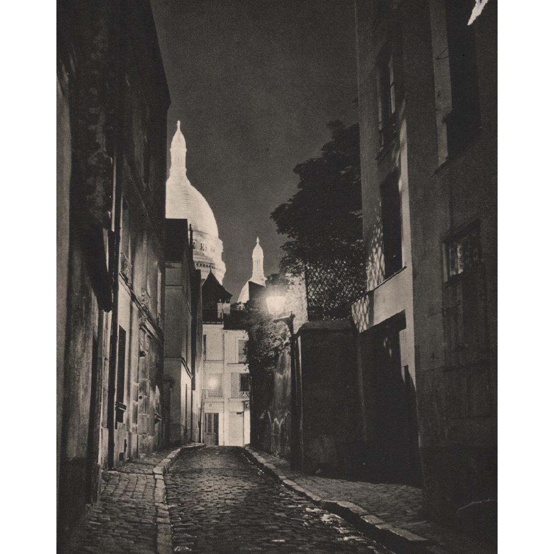 PIERRE BOUCHER - In Old Montmartre: Artist: PIERRE BOUCHER Print Title: In Old Montmartre Medium: Sheet-fed Gravure Printing Date: 1930's Printed in England Image size approx. 6.75 x 8.5 inches Pierre Boucher (1908 - 2000 ) was a French
