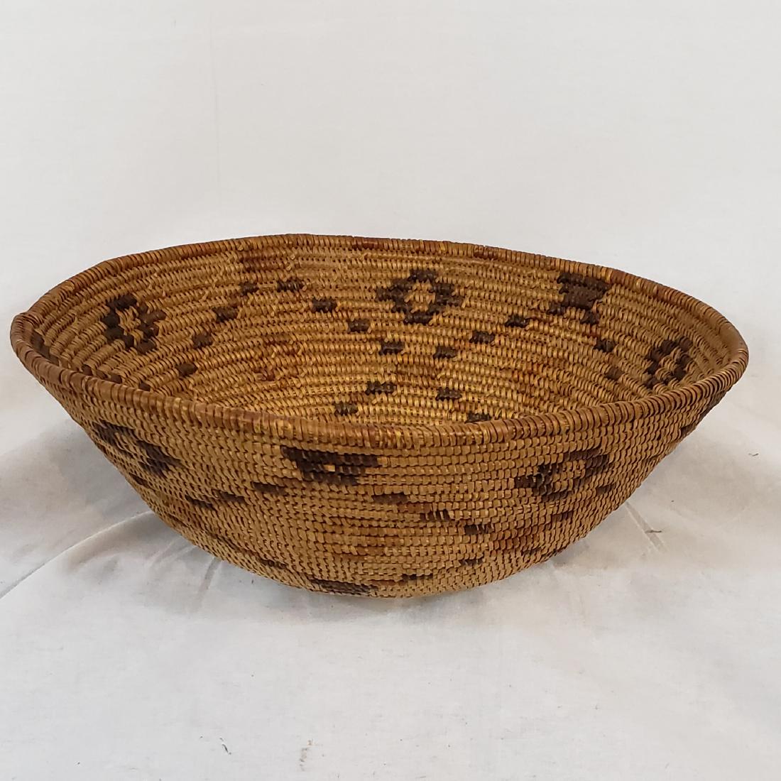 California Indian woven geometric basket ca 1920 (1 of 3)