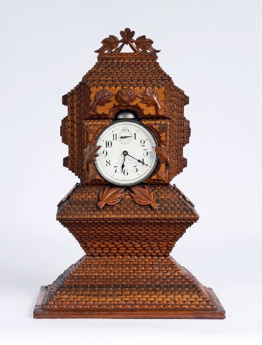 Tramp Art Clock Case Signed & Published (1 of 8)