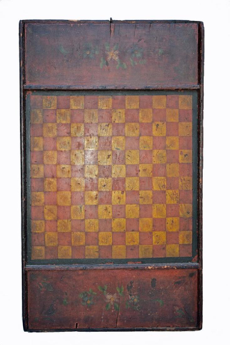19th century game board in original paint (1 of 4)