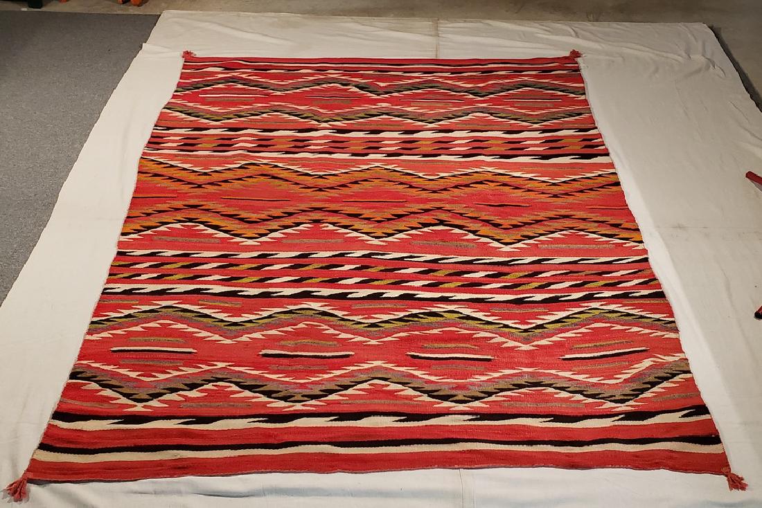 Large Navajo transitional dazzler rug ca 1880 (1 of 7)