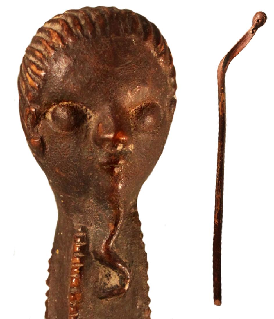 A fine folk art cane with head terminal and its (1 of 1)