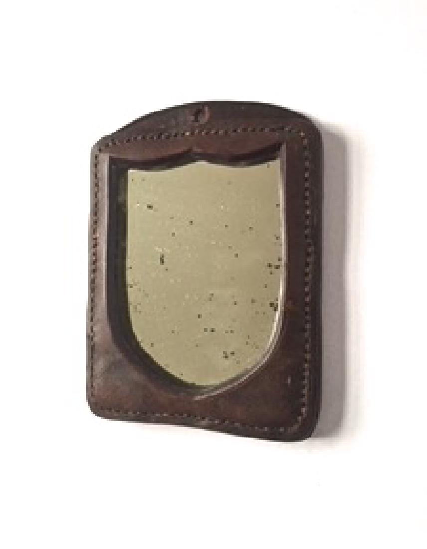 Small Early 19th Century Hand Sewn Leather Frame (1 of 7)