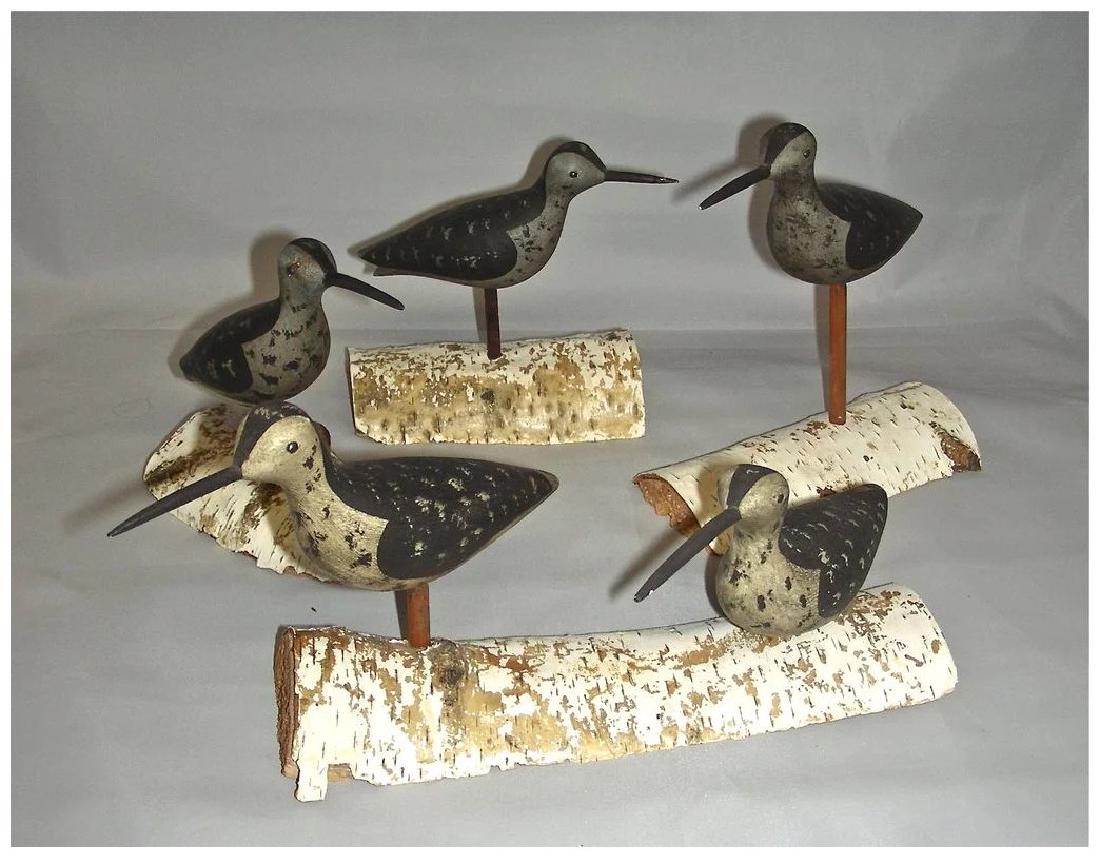 Rig of 5 Miniature Shore Birds in Original Paint (1 of 8)