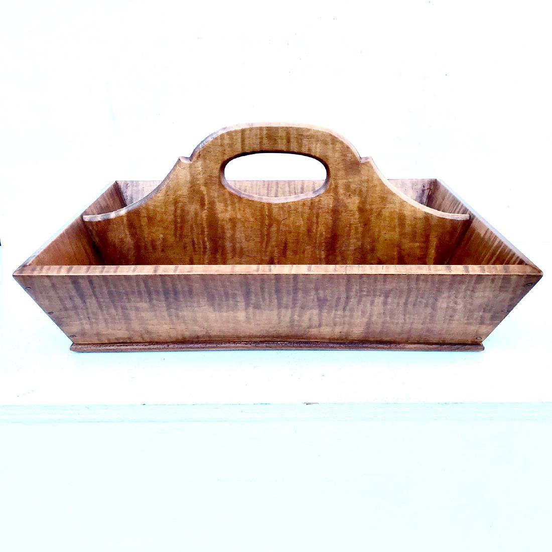 Tiger Maple Cutlery Box (1 of 5)