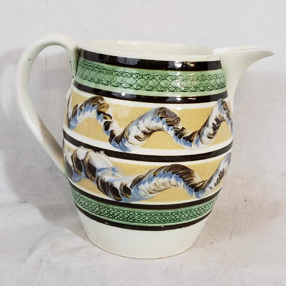 Mocha double earthworm cream jug ca 1820 (1 of 4)