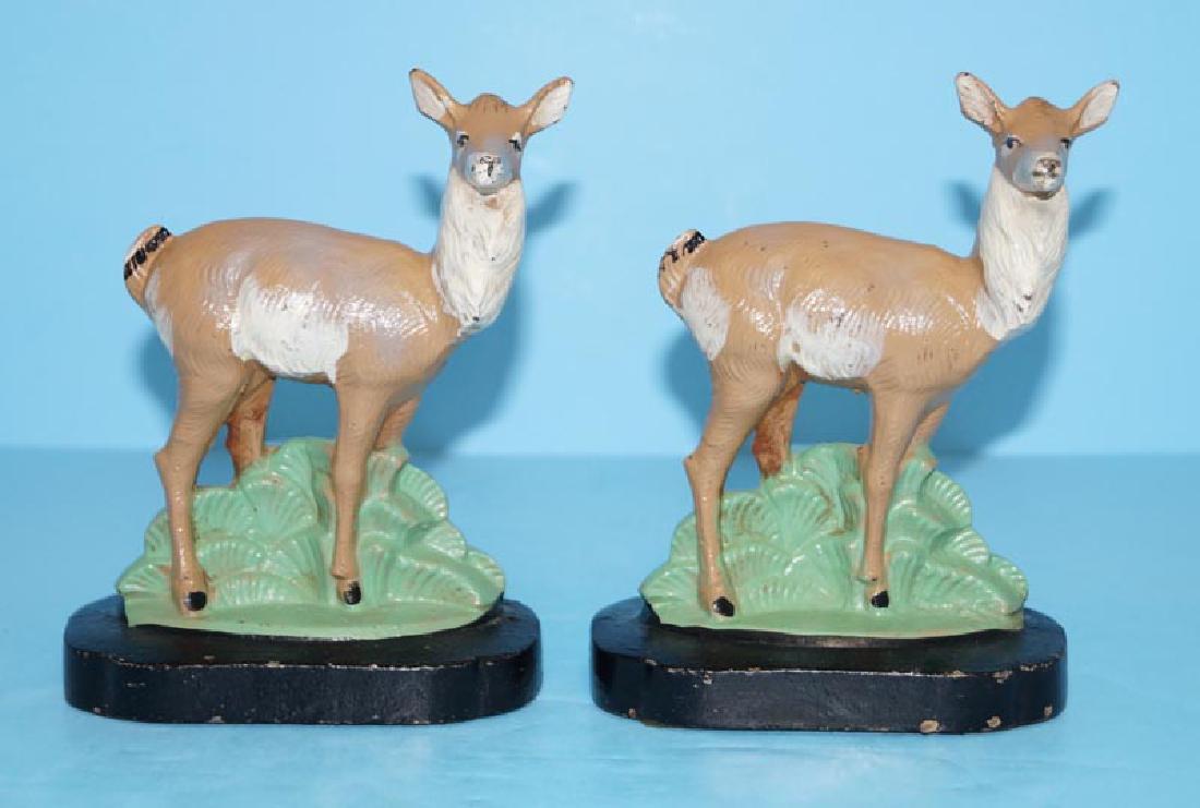 Antique Deer Cast Iron Hubley Bookends (1 of 5)