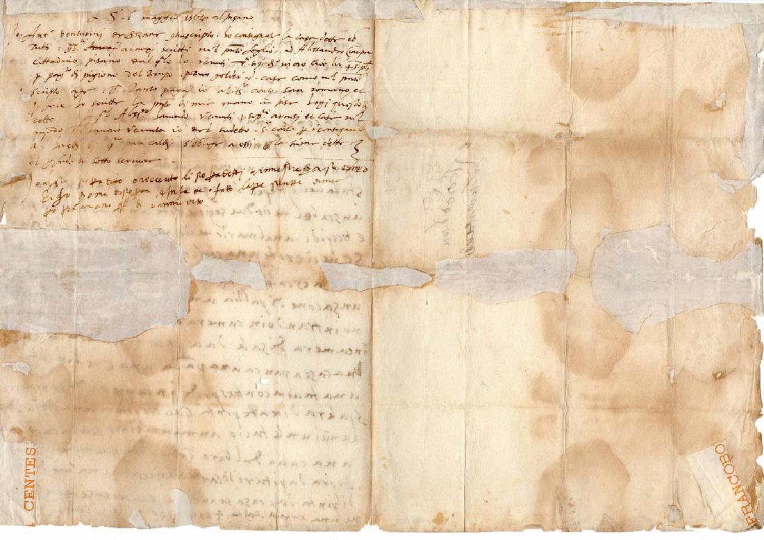 Renaissance Contract - Assignement of a house to: No Reserve! Title: Renaissance Contract - Assignement of a house to Tommaso de'Medici in San Romano - Pisa and its inventory Author: Count of San Romano Publishing Info: Pisa, 1564 Subject: Government