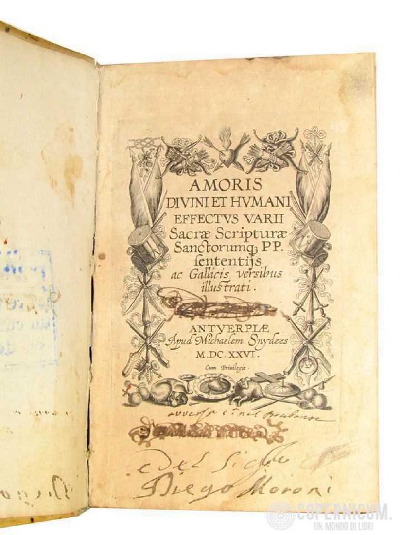 Antique Book Illustrated Emblemata Amoris Divini et (1 of 6)