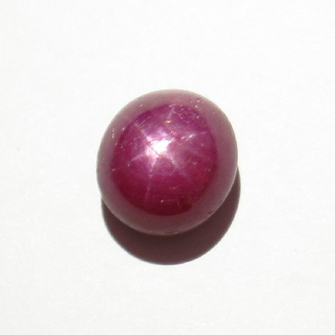 4.90 Ctw Natural Six Line Red Star Ruby 8.5X8 mm Oval (1 of 2)