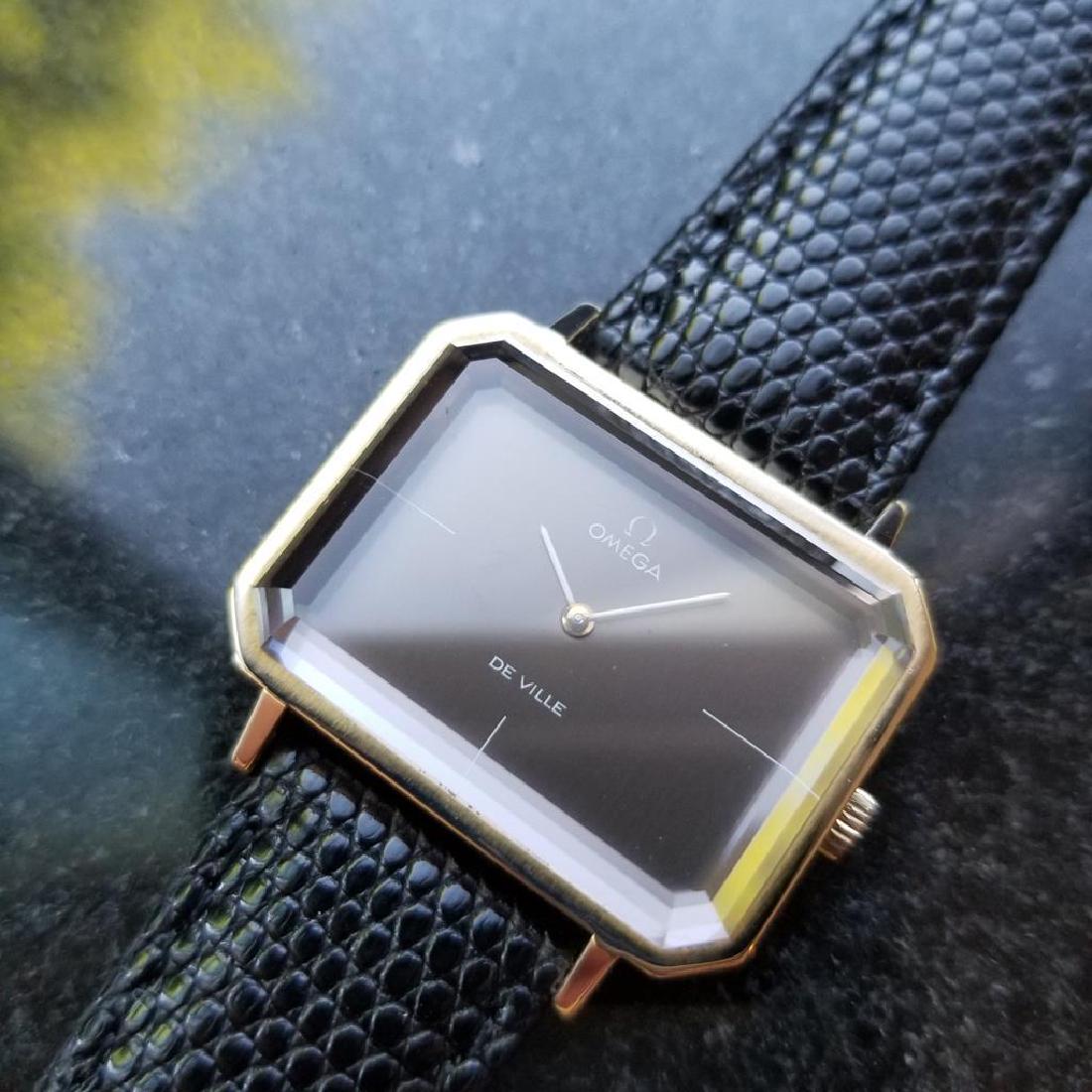 OMEGA Men's DeVille Andrew Grima Fashion Watch cal.625: From Omega distinctive Andrew Grima "About Time" collection, highly fashionable men's / unisex Omega deVille hand-wind fashion watch, c.1970s. Verified authentic by a master watchmaker. Gorgeous, rare