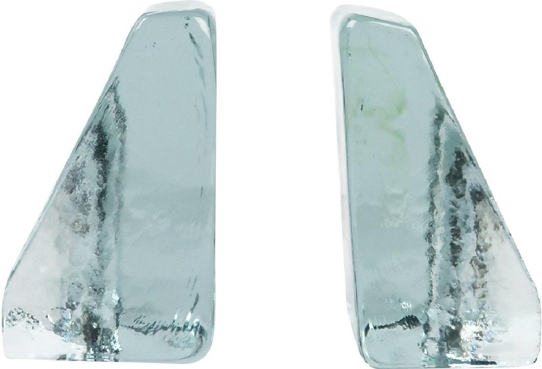 Cast Glass Bookends by Wayne Husted for Blenko (1 of 5)