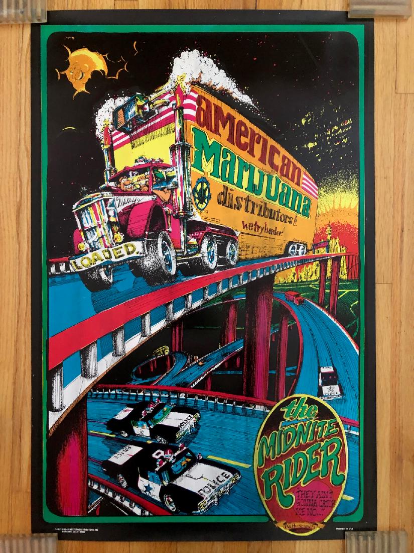 BLACKLIGHT POSTER - MARIJUANA DISTRIBUTORS (1 of 3)