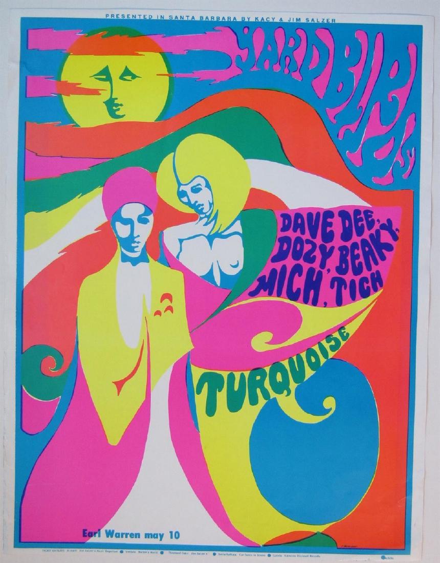 The Yardbirds / Turquoise - JIM SALZER POSTER (1 of 1)