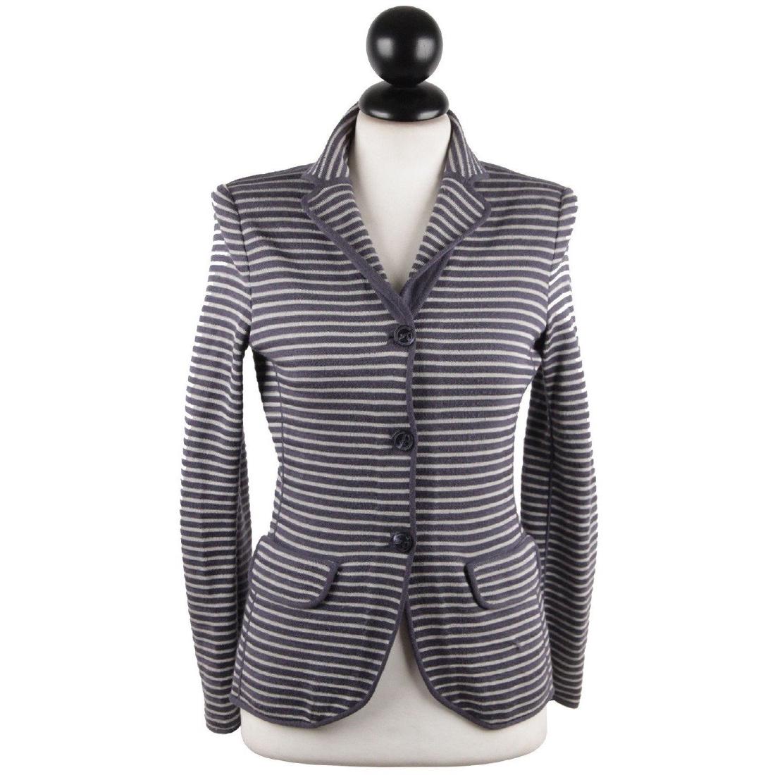 GIORGIO ARMANI BLACK LABEL Blue & Gray Wool Knit BLAZER (1 of 8)