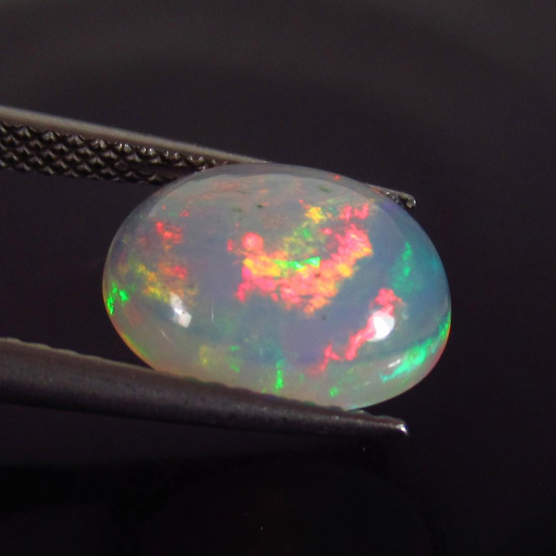 2.47 Ct Genuine Ethiopian Fire Opal Oval Cab (1 of 2)