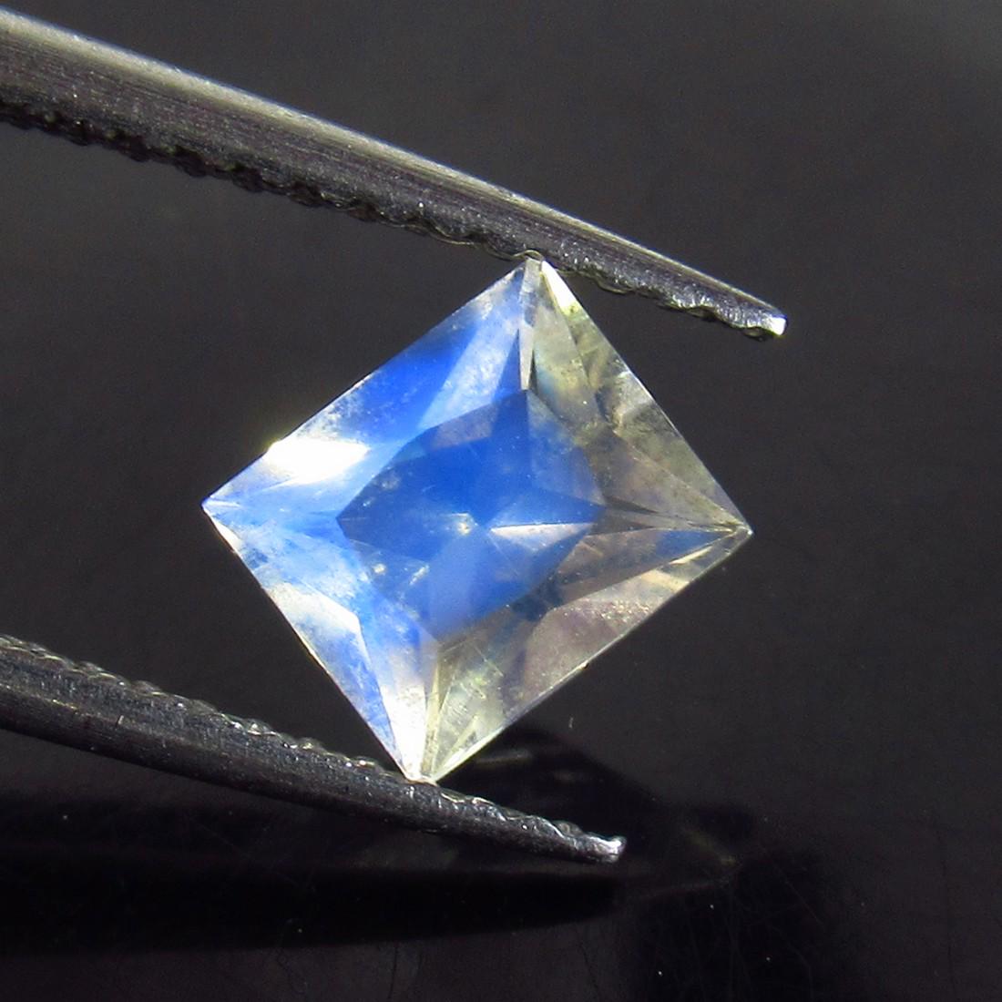0.77 Ctw Natural Blue Moonstone 6X5 mm Rectangle Cut: No Reserve! Title: 0.77 Ctw Natural Blue Moonstone 6X5 mm Rectangle Cut Stone Clarity: Transparent Gemstones: Natural Blue Moonstone Carat Weights: 0.77 Size/Dimensions: 6.00 x 5.00 mm Additional Info