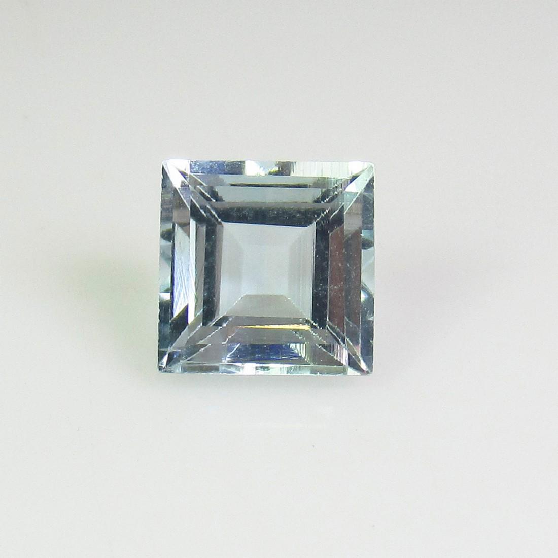 1.64 Ct Genuine Blue Aquamarine 7X7 mm Square Cut (1 of 3)