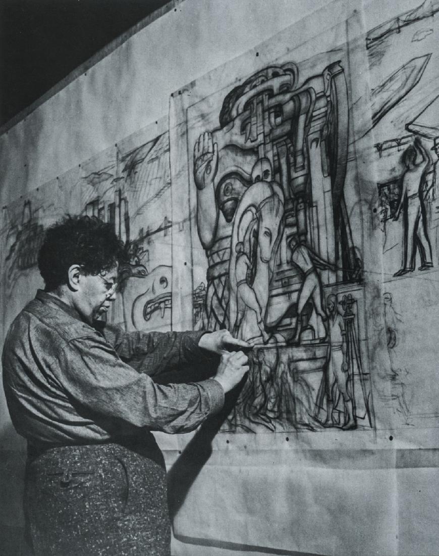 PETER STACKPOLE - Diego Rivera, Working on Mural, 1939 (1 of 1)