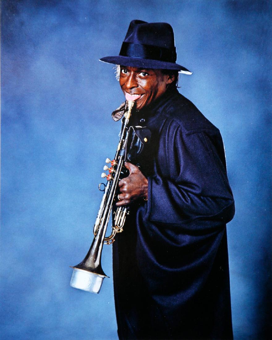 GIUSEPPE PINO - Milas Davis. New York. 1982: Artist: Giuseppe Pino Title: Milas Davis. New York. 1982 Date Printed: 2008 Medium: Photo Litho with Copyright Giuseppe Pino / Contrasto Printer Location: Italy Size: 15x18.8 cm - 5.9x7.4 inch Mount S