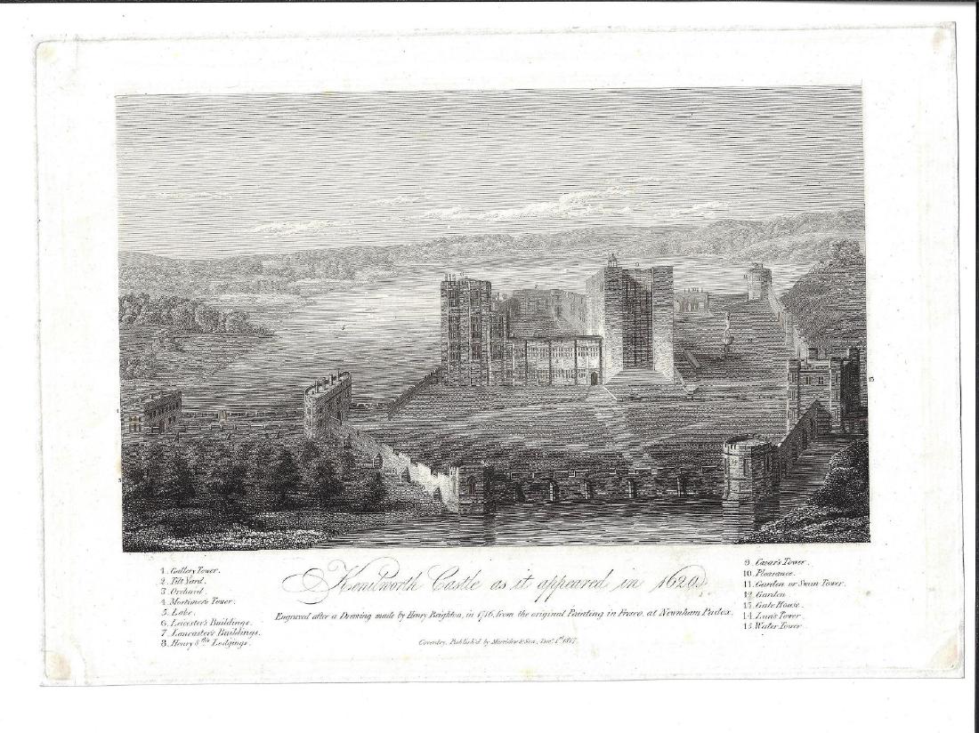 1817 Engraving of Kenilworth Castle (1 of 1)