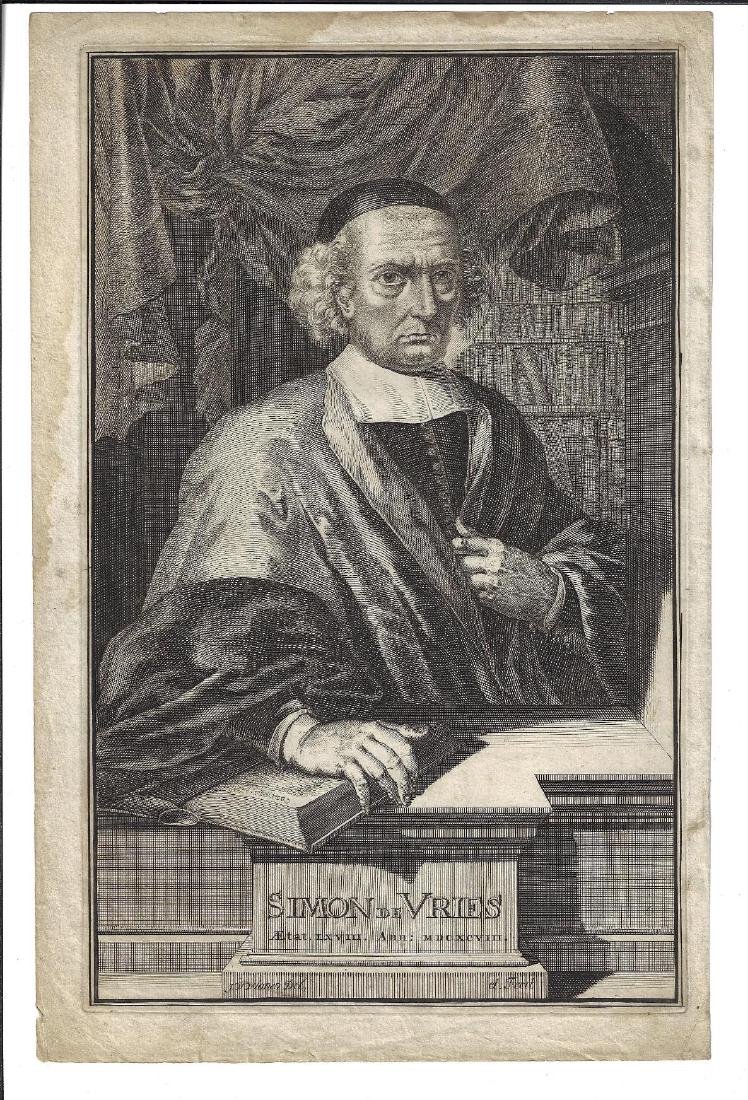 1698 Engraving of Simon De Vries (1 of 1)