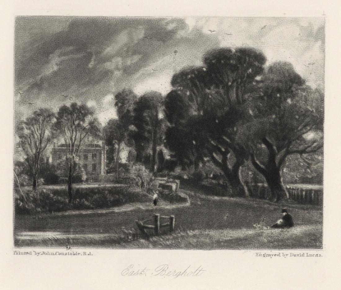 Sir John Constable / David Lucas mezzotint "East: This beautiful mezzotint engraving was composed by John Constable and engraved by David Lucas. It is from the much sought-after "English Landscape" series; this impression on cream wove paper is from