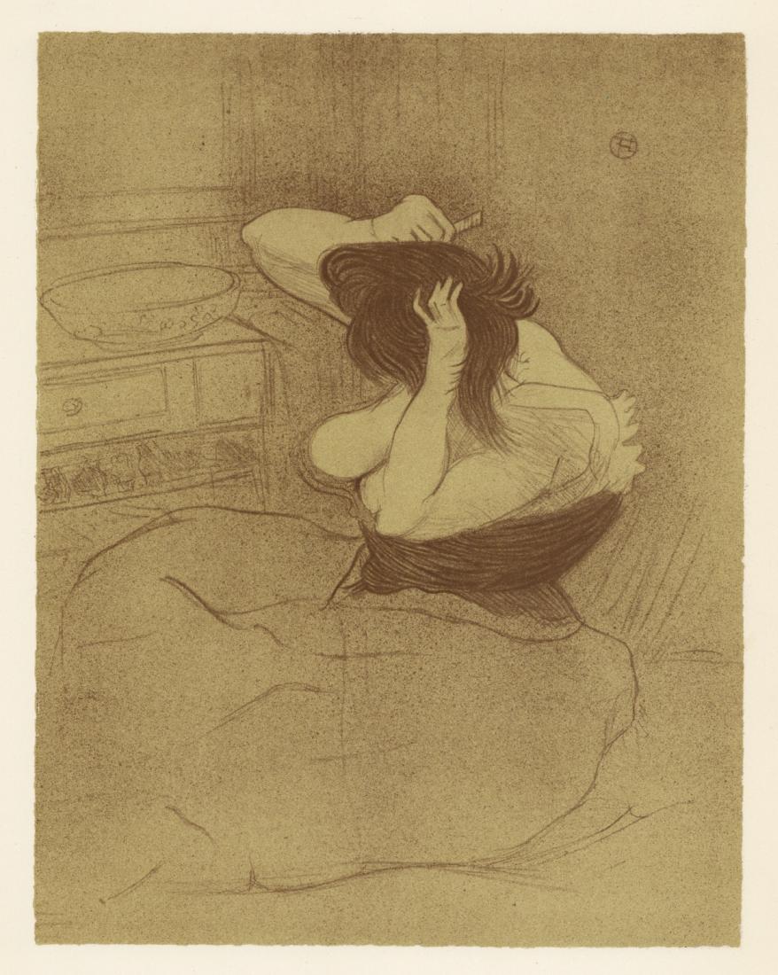 Toulouse-Lautrec lithograph "Femme se peignant" Elles (1 of 1)