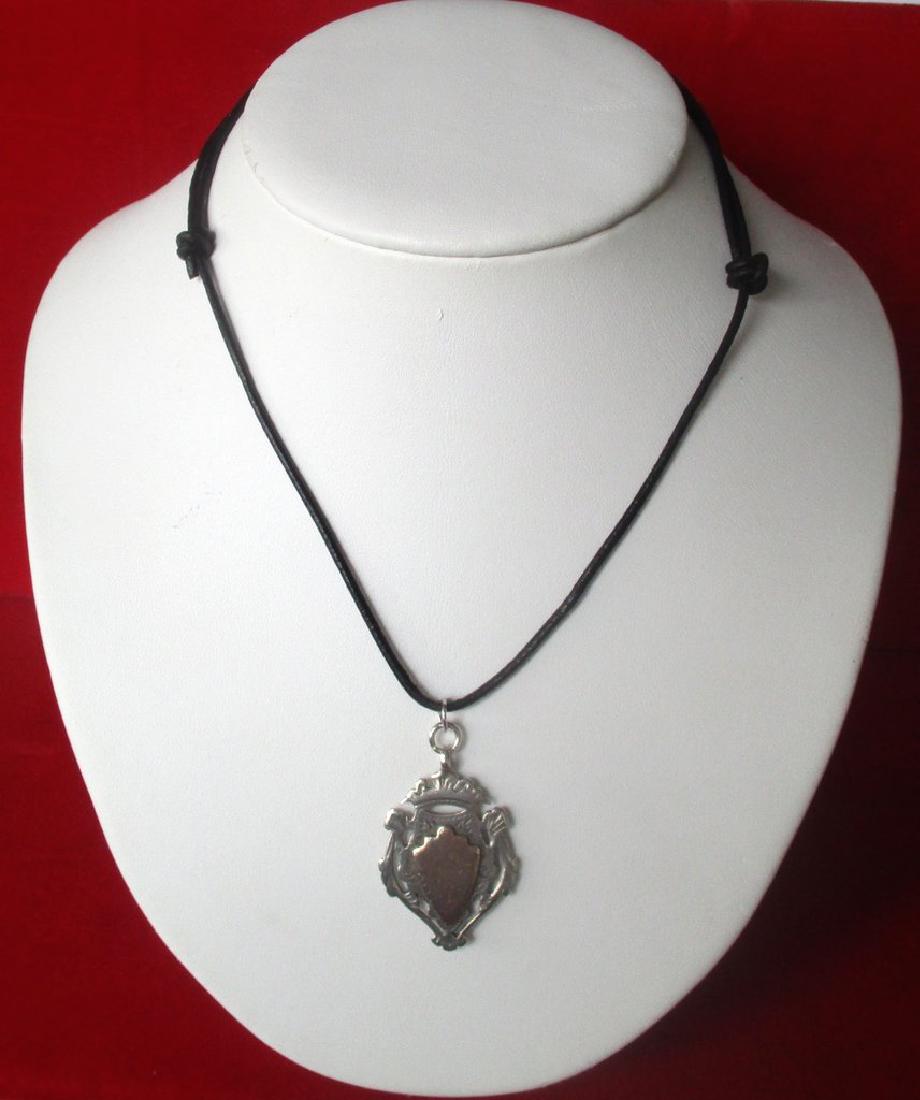 Antique Sterling Silver Watch Fob Necklace (1 of 7)