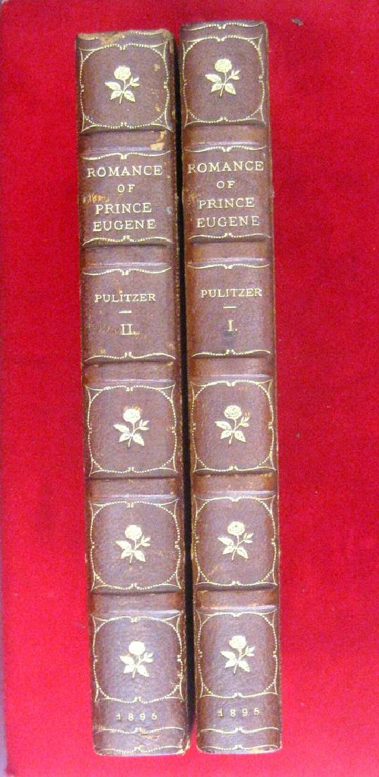 Set of (2) Leather & Deckle Edge Paper Bound Books - (1 of 7)