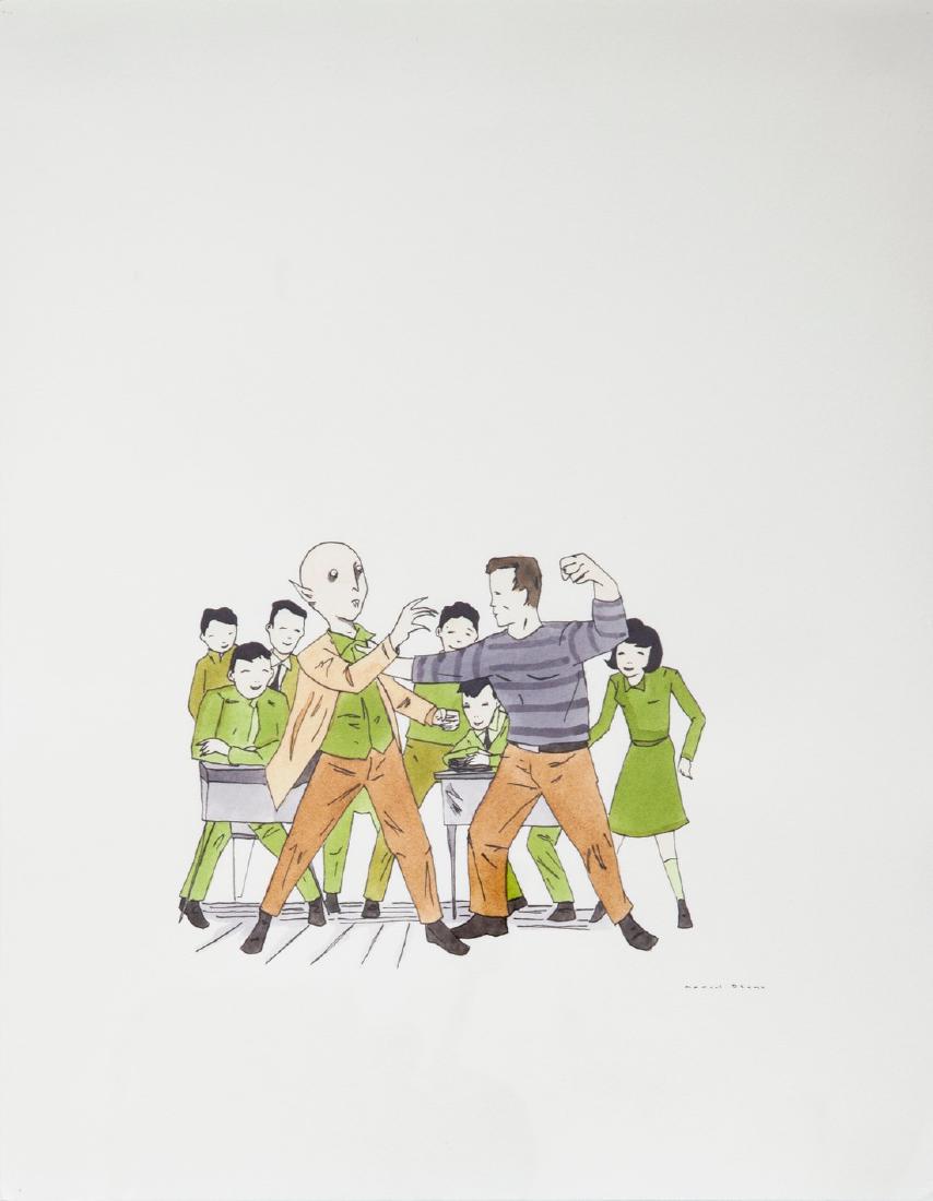 Marcel Dzama - Untitled, 2002: Marcel Dzama Untitled, 2002 watercolor, Ink and rootbeer on paper 14 x 11 inches Provenance: Richard Heller Gallery, Santa Monica, CA Michael Petronko Gallery, NY Private Collection Rye, NY Reserve: $